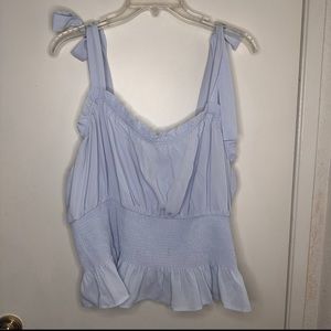 Forever 21 plus cropped ruffle blouse